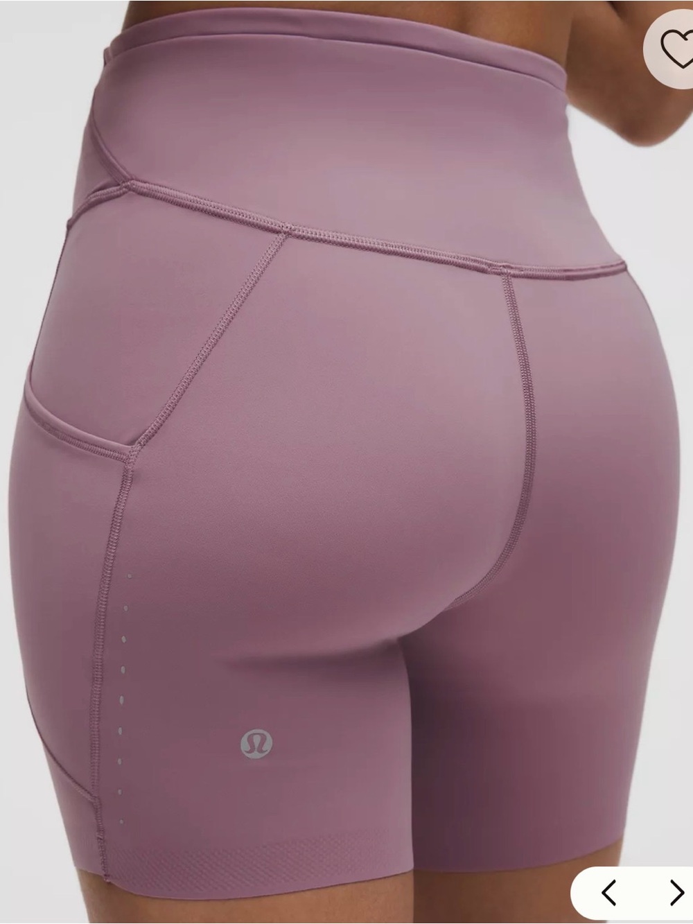 lululemon athletica Mauve/Pink High-Rise Bike Shorts
